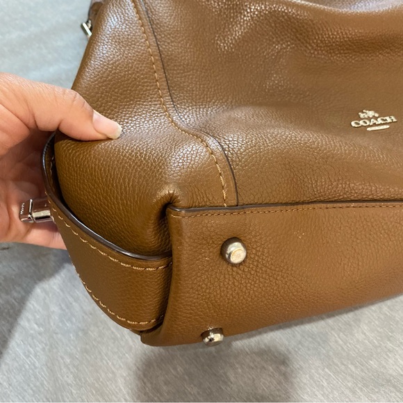 Coach Eddie shoulder bag purse slouch pepplestone - Picture 8 of 14